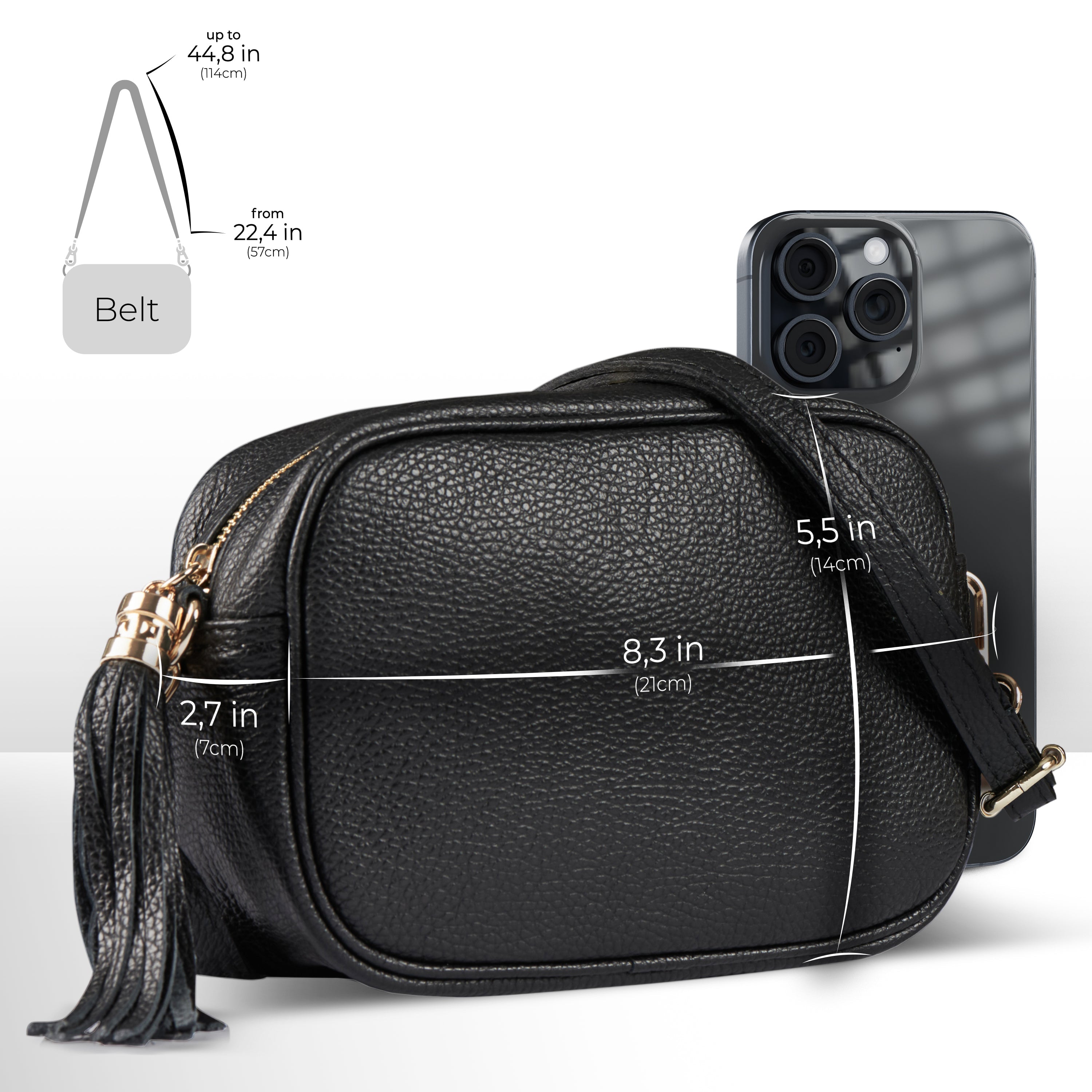 Italian Full-Grain Leather Crossbody Bag | Parma