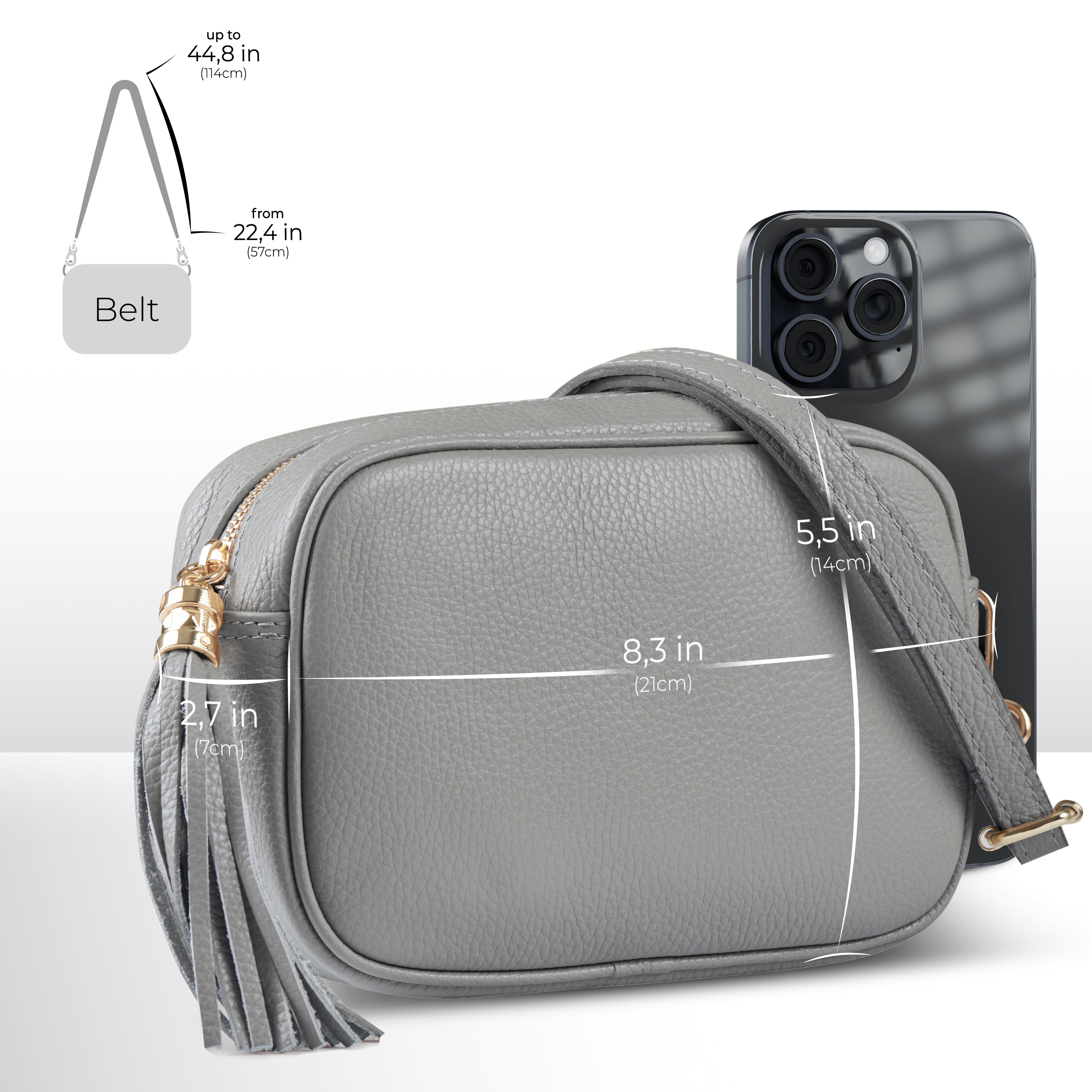 Italian Full-Grain Leather Crossbody Bag | Parma