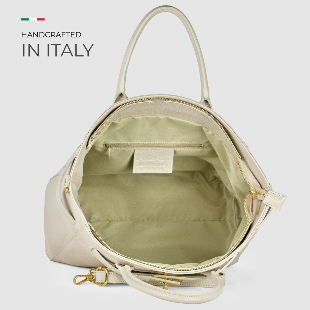 Italian Full-Grain Leather Top-Handle Bag | Cesena