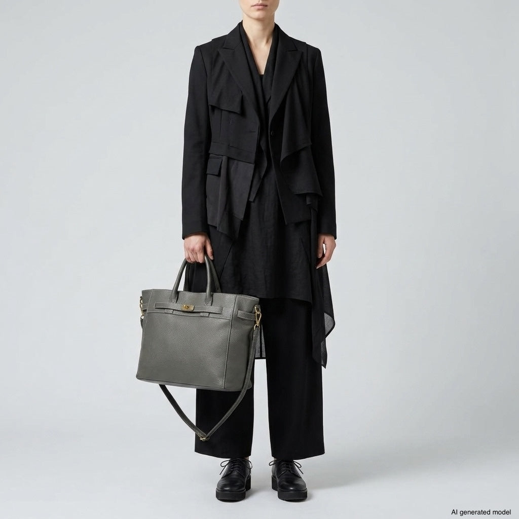 Italian Full-Grain Leather Top-Handle Bag | Cesena