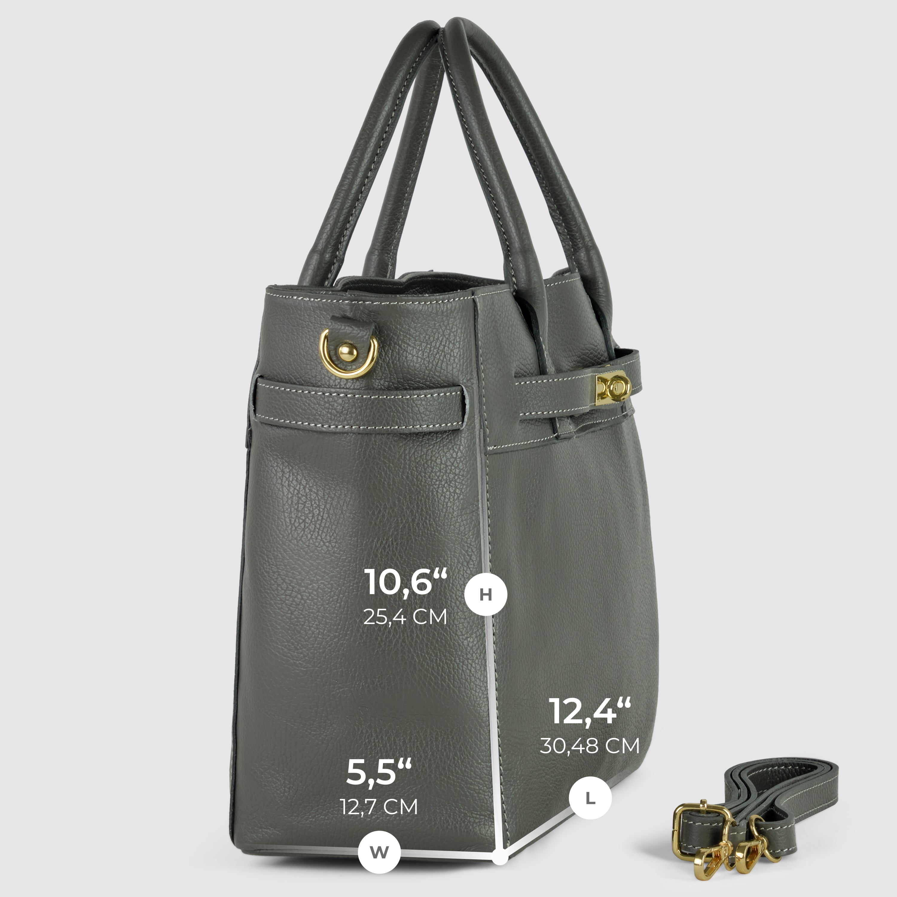 Italian Full-Grain Leather Top-Handle Bag | Cesena