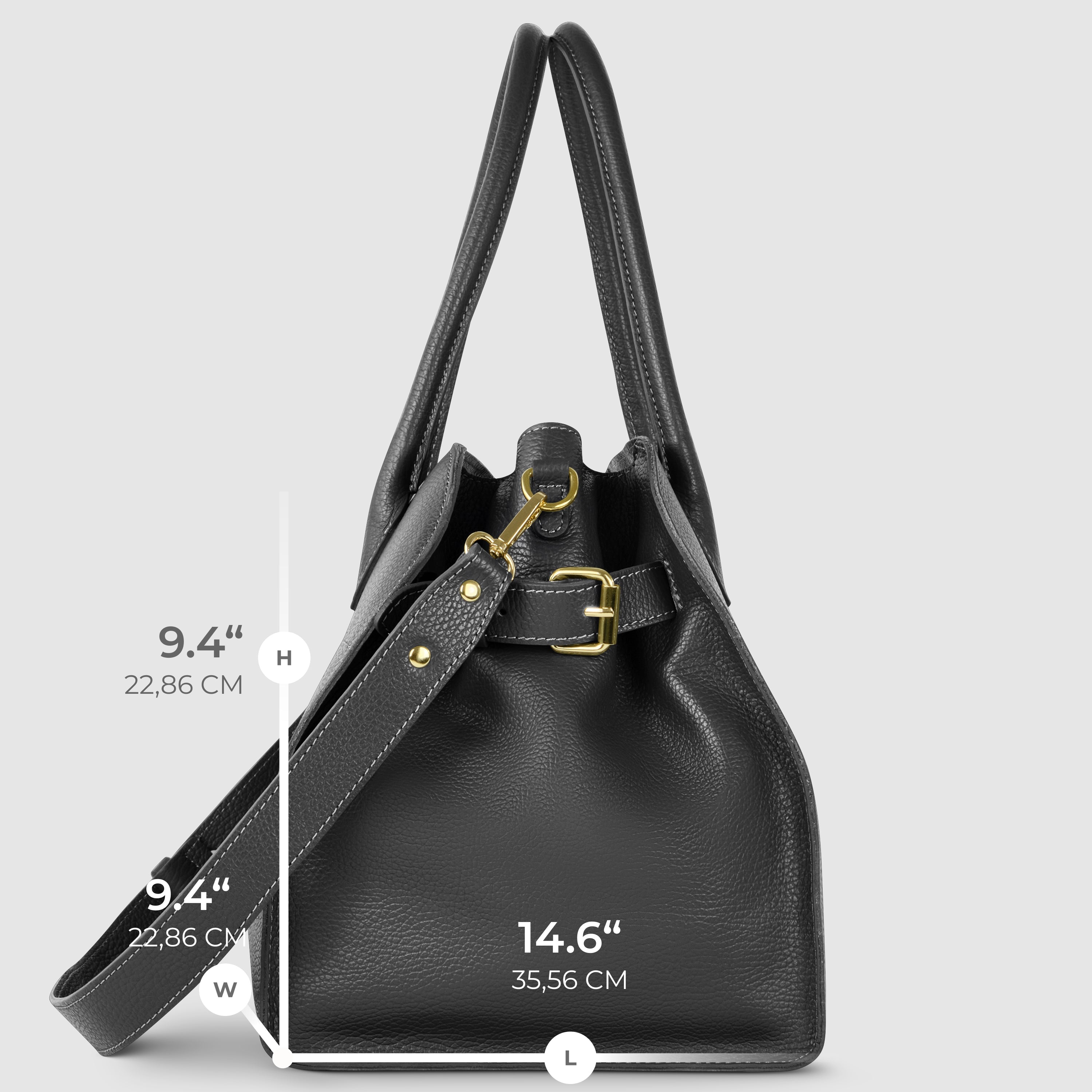 Italian Full-Grain Leather Top-Handle Bag | Asti