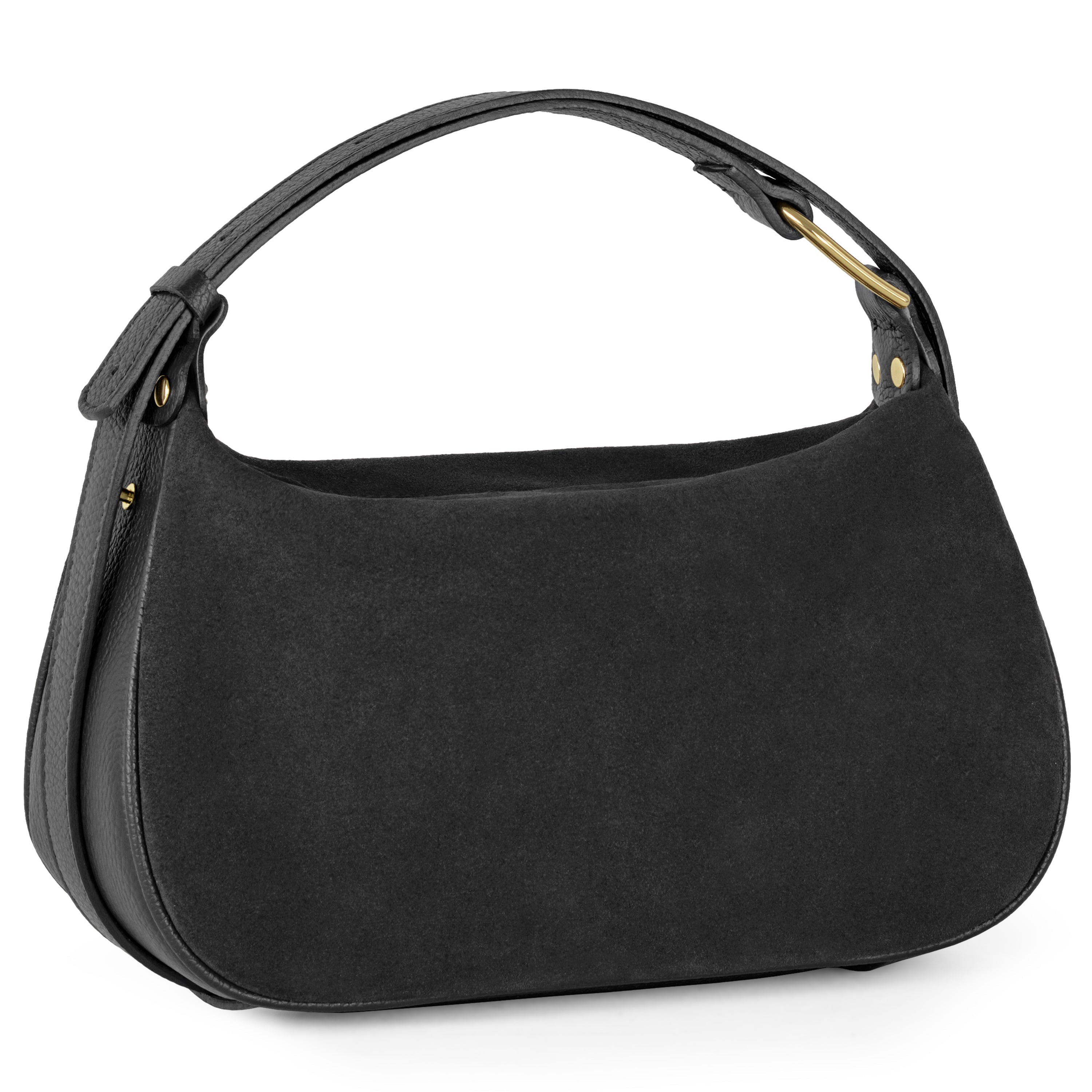 Italian Genuine Suede & Full-Grain Leather Crossbody Bag | Cremona